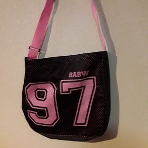 Pink and Black Shoulder Bag